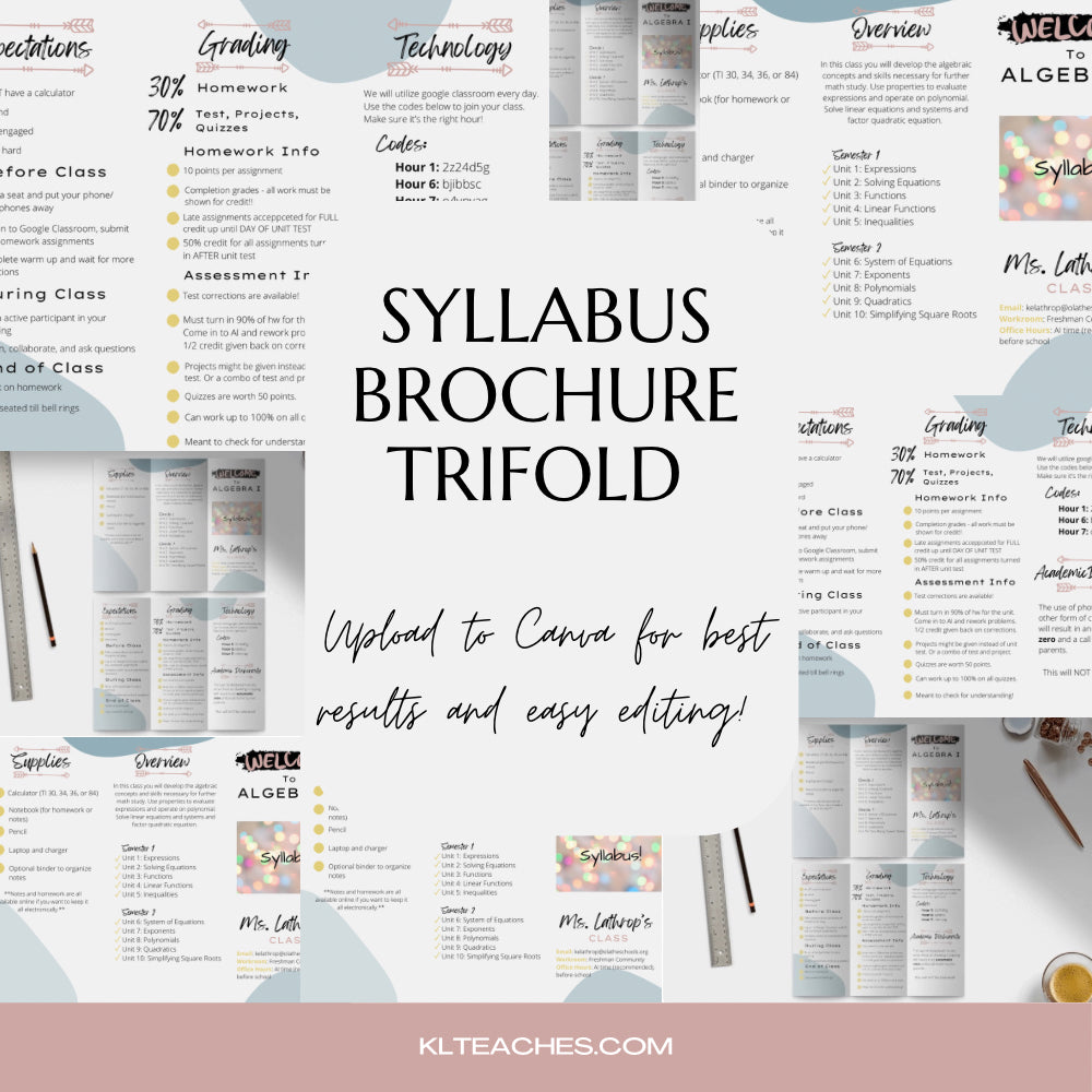 Trifold Syllabus Brochure