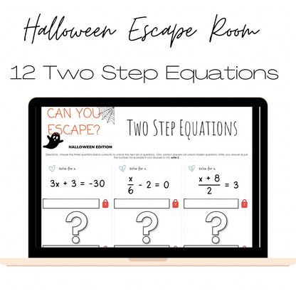 Solving Equations Escape Room
